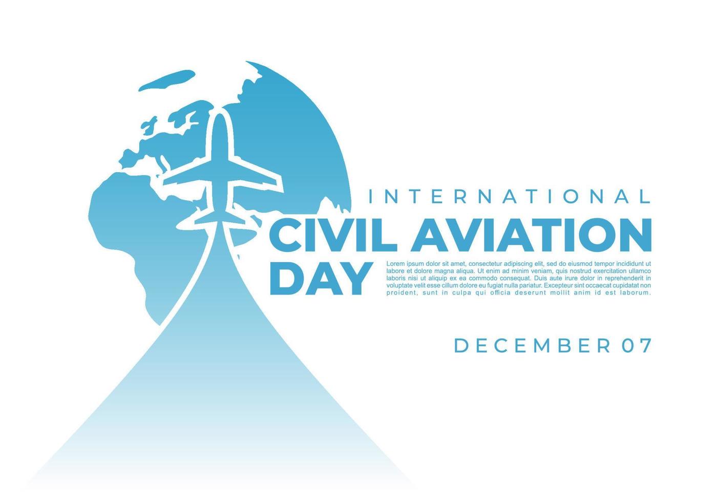 fundo do dia internacional da aviação civil comemorado em vetor