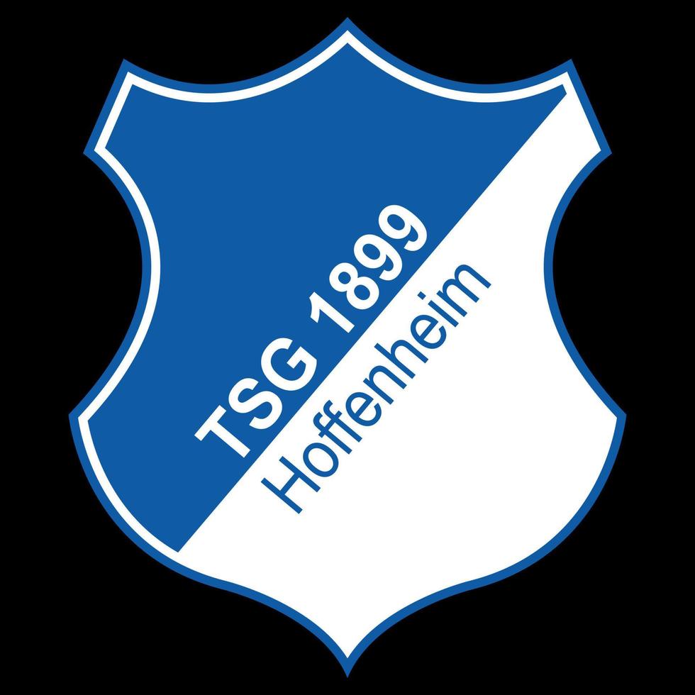 frankfurt am main, alemanha - 23.10.2022 logotipo do clube de futebol alemão hoffenheim. imagem vetorial. vetor