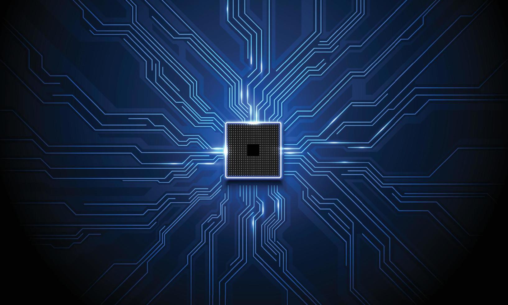 placa de circuito. fundo de tecnologia. conceito de CPU de processadores de computador central. chip digital da placa-mãe. vetor