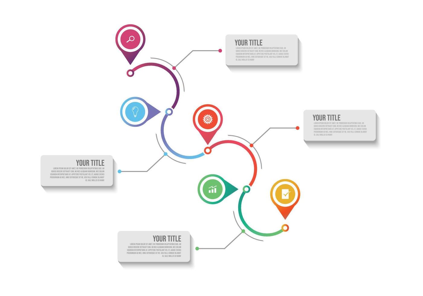 vetor de modelo de design infográfico de visualização de dados de negócios