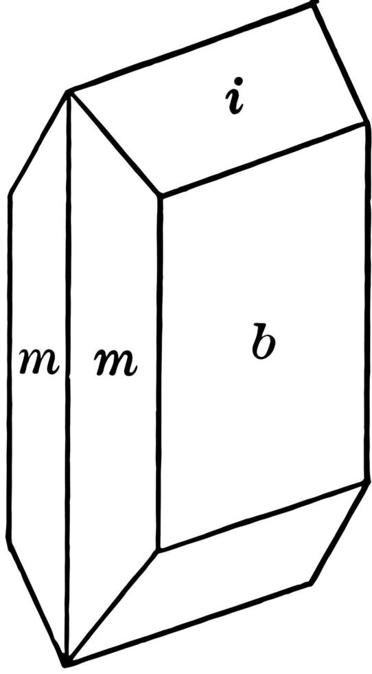 cerussite, ilustração vintage. vetor