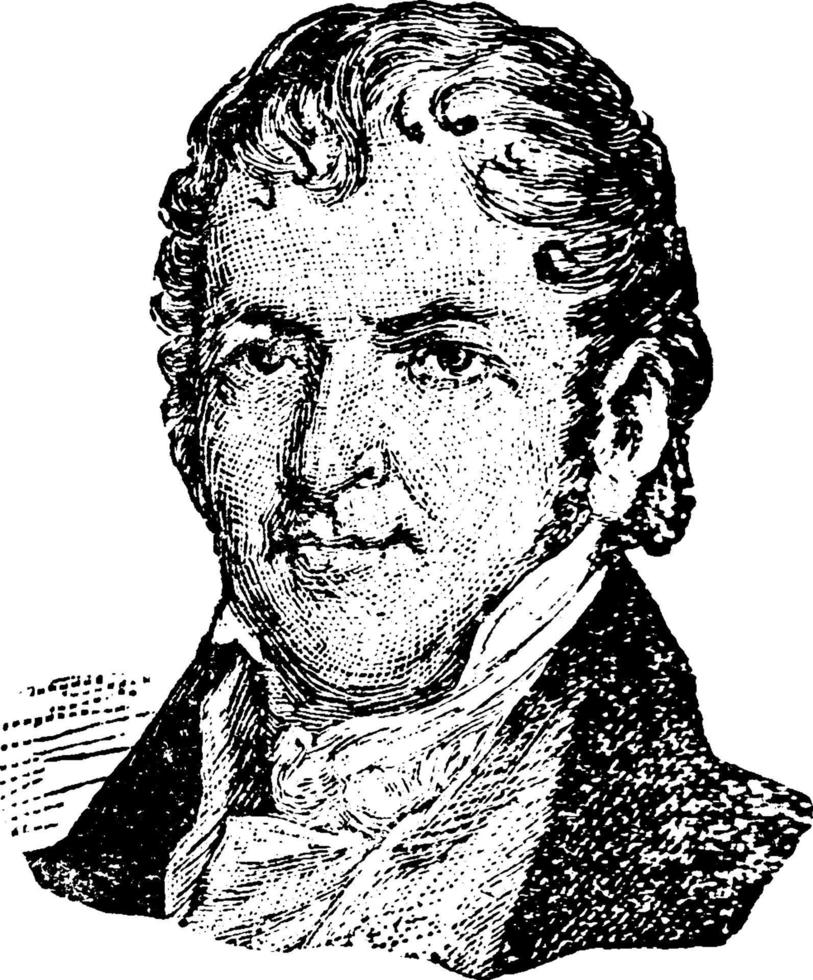 Eli Whitney, ilustração vintage vetor