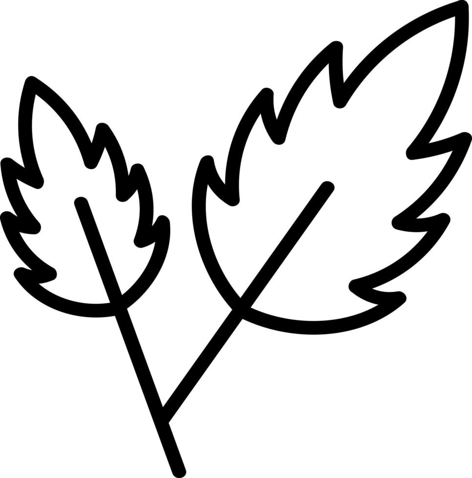 duas folhas de árvore, ilustração, vetor em fundo branco.