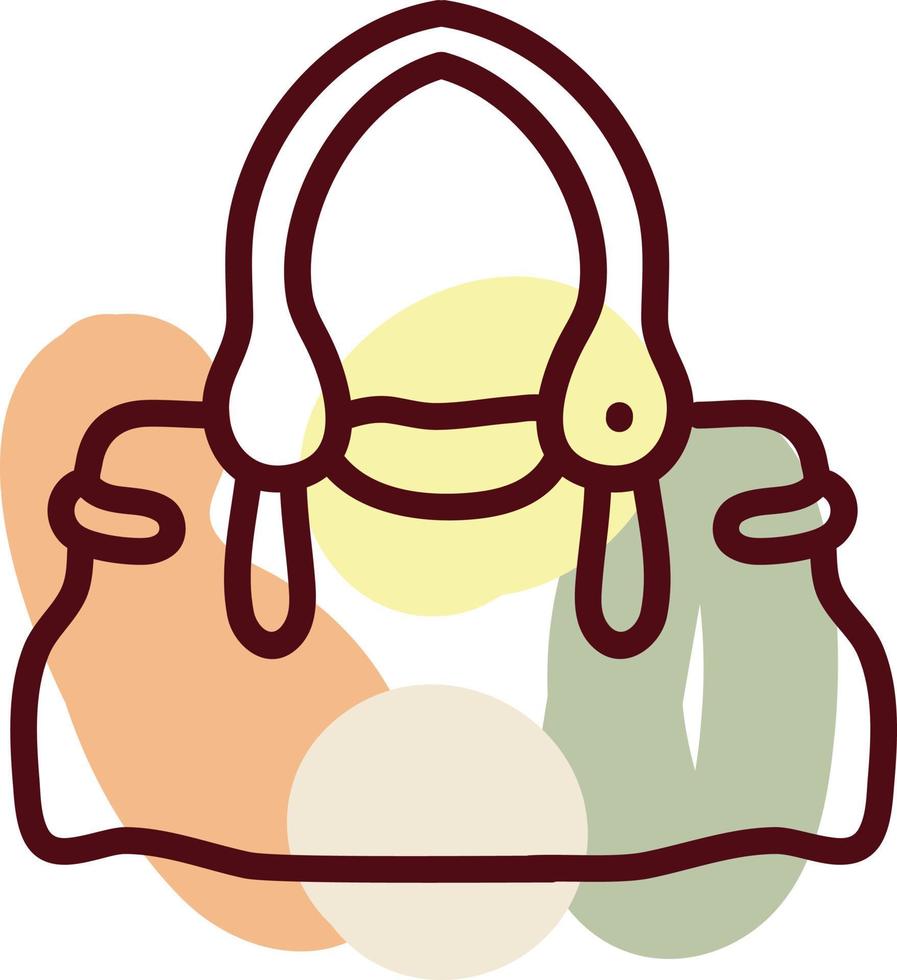 bolsa de couro elegante, ilustração, vetor em um fundo branco.