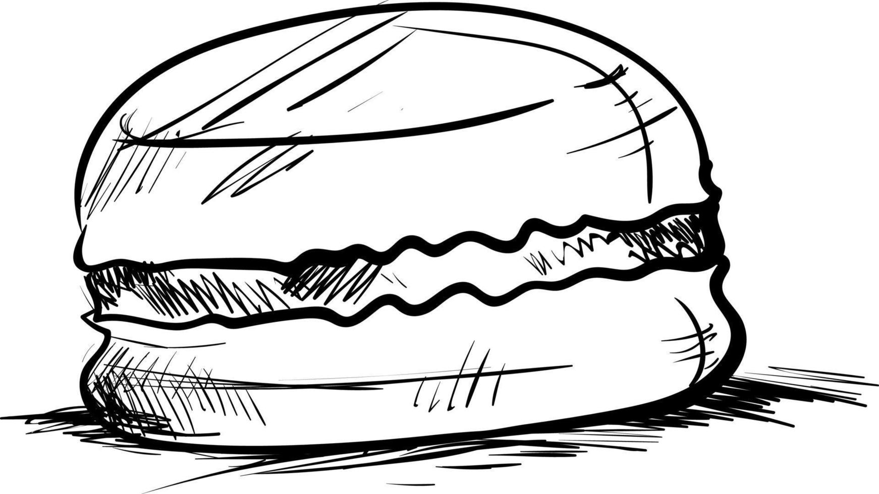desenho de macaron, ilustração, vetor em fundo branco.
