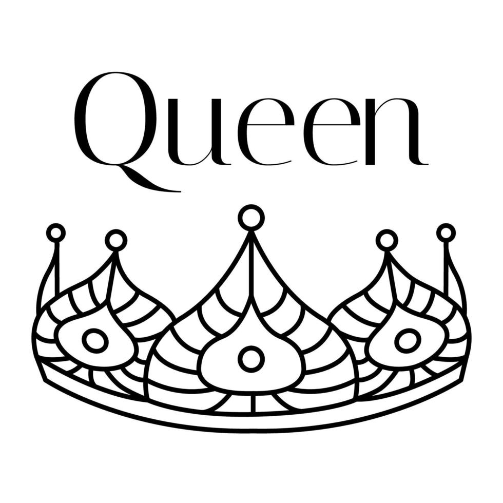 coroa vector ícone design isolado no fundo branco. símbolo de rei ou rainha para o design do seu site