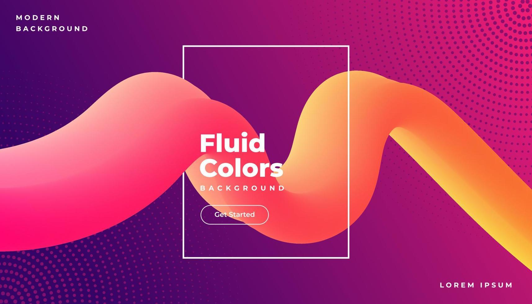 fundo abstrato gradiente com elemento de design fluido 3d colorido. vetor eps10.
