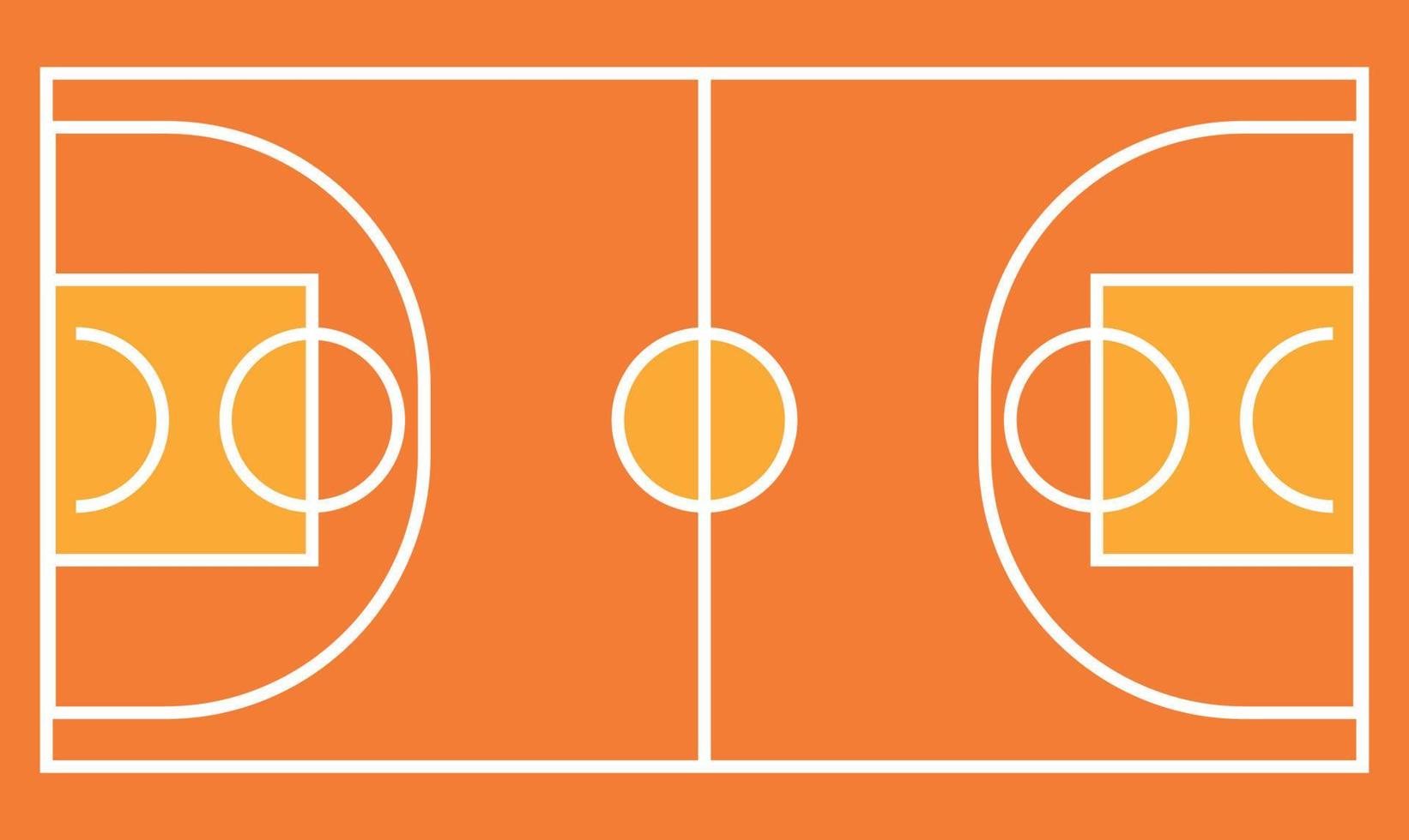 desenho vetorial de quadra de basquete vetor