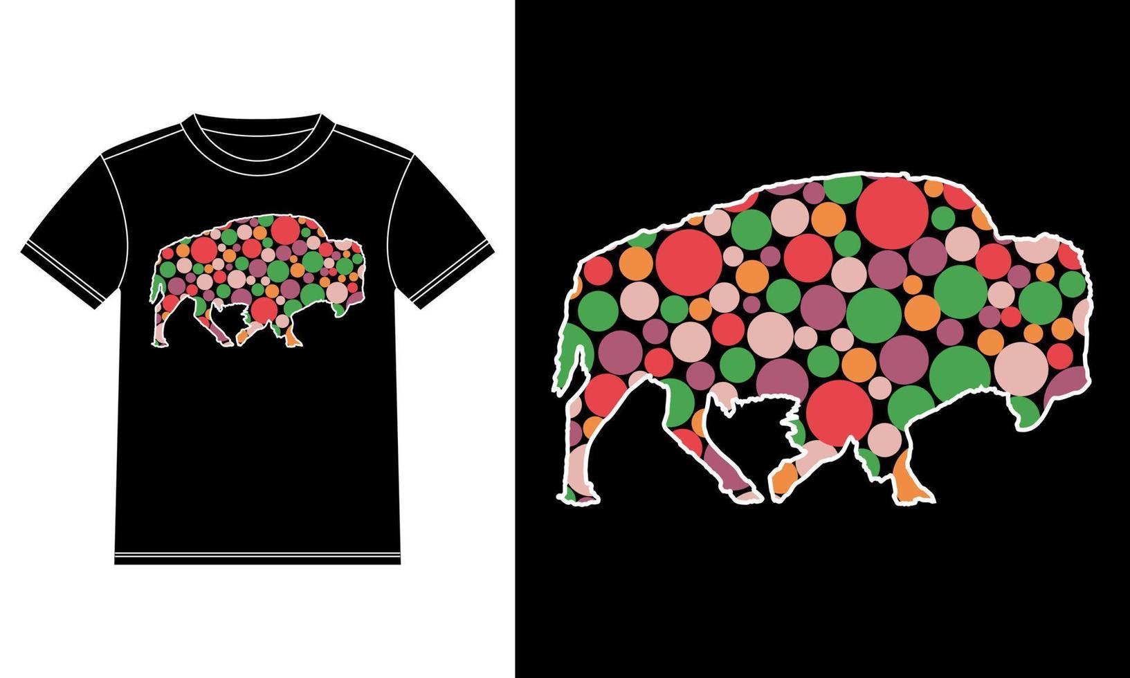 camiseta american bison international dot day vetor