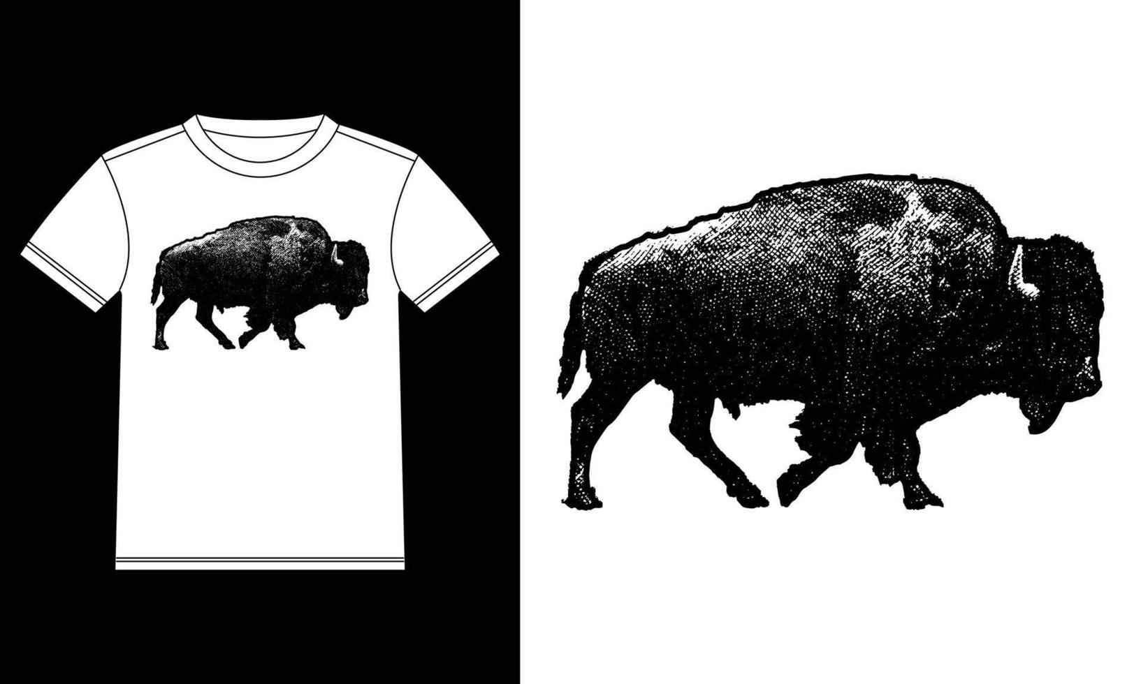 silhueta de vetor de bisão americano