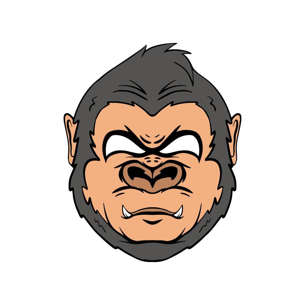 ilustração de macaco de cabeça vetor