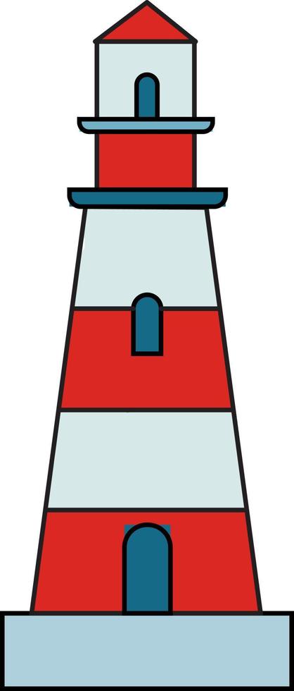 farol, ilustração, vetor em fundo branco.