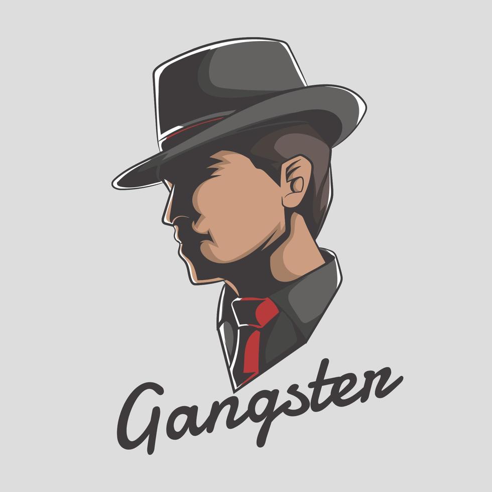 logotipo de gângster. ilustração vetorial de máfia vetor