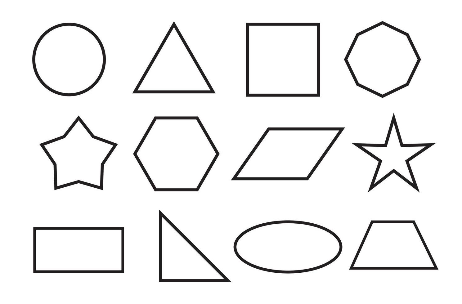 formas geométricas descrevem o elemento de diagrama de coleção para educação e negócios. vetor