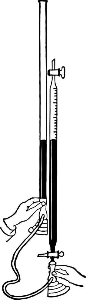 bureta de gás de cânhamo, ilustração vintage vetor