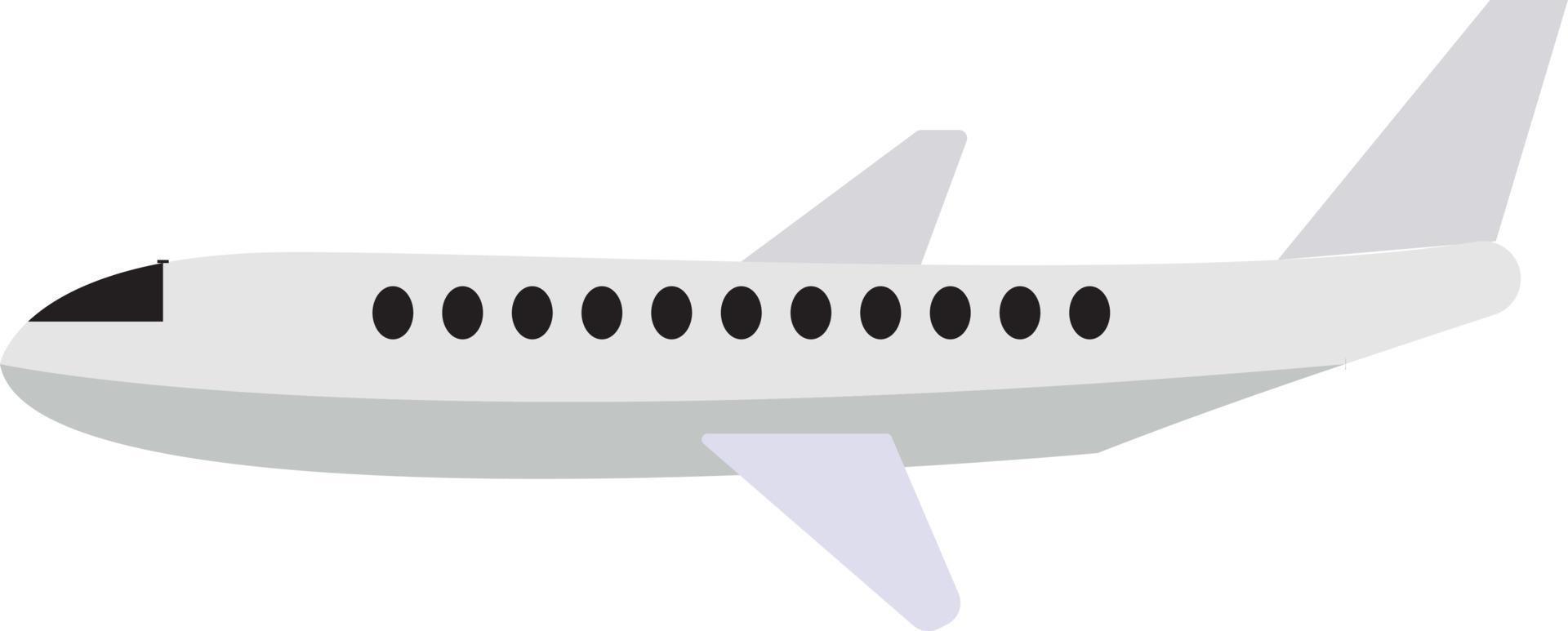 avião de ar branco, ilustração, vetor em fundo branco.