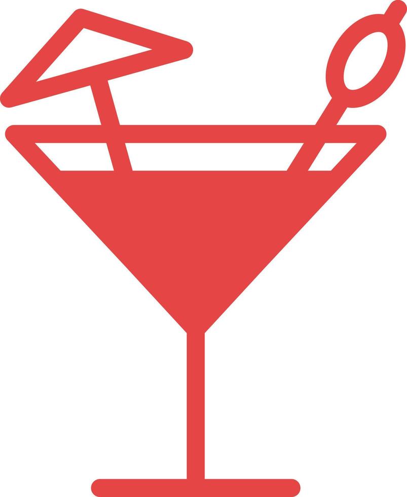 coctail de martini em vidro, ilustração, vetor em um fundo branco.