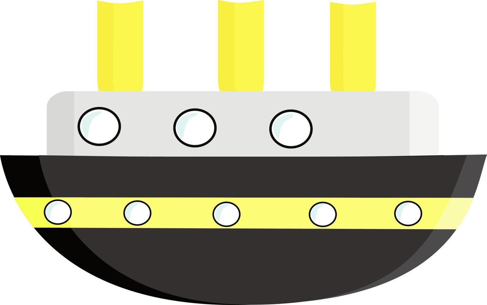 barco grande, ilustração, vetor em fundo branco.