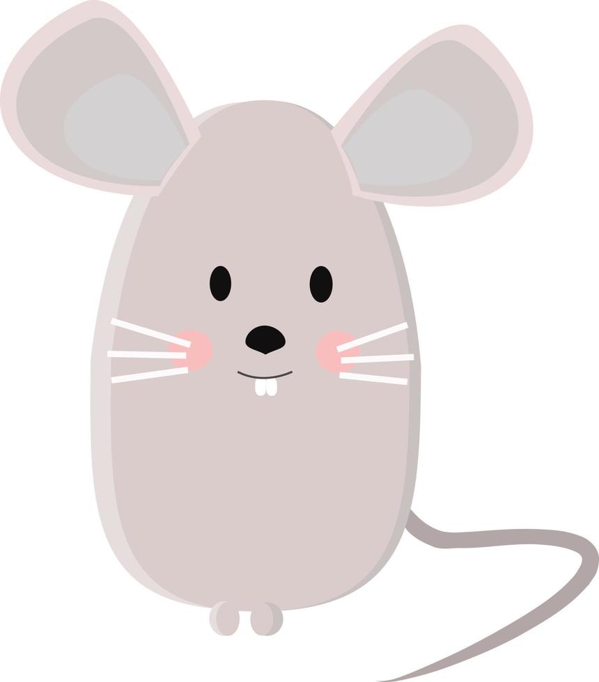 rato bonito, ilustração, vetor em fundo branco.