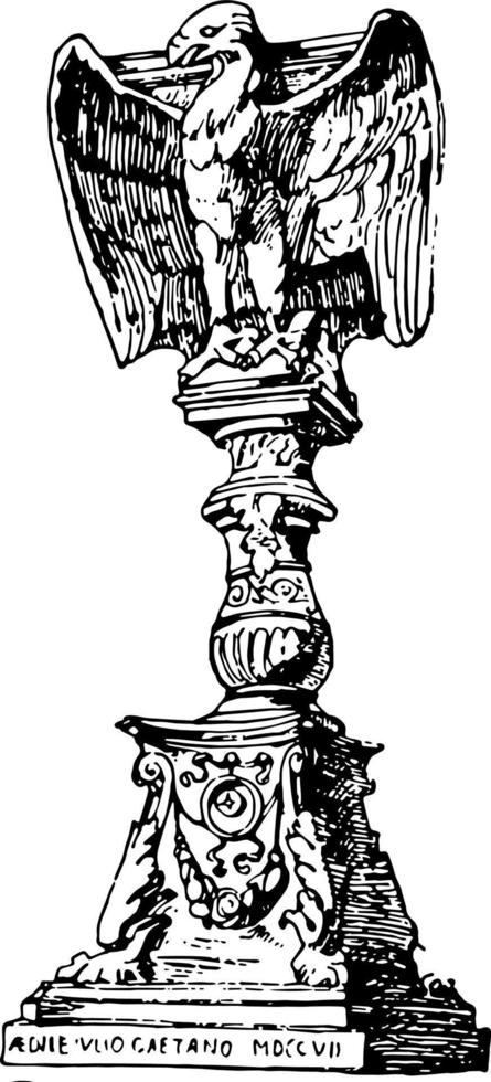 ilustração vintage púlpito renascentista. vetor