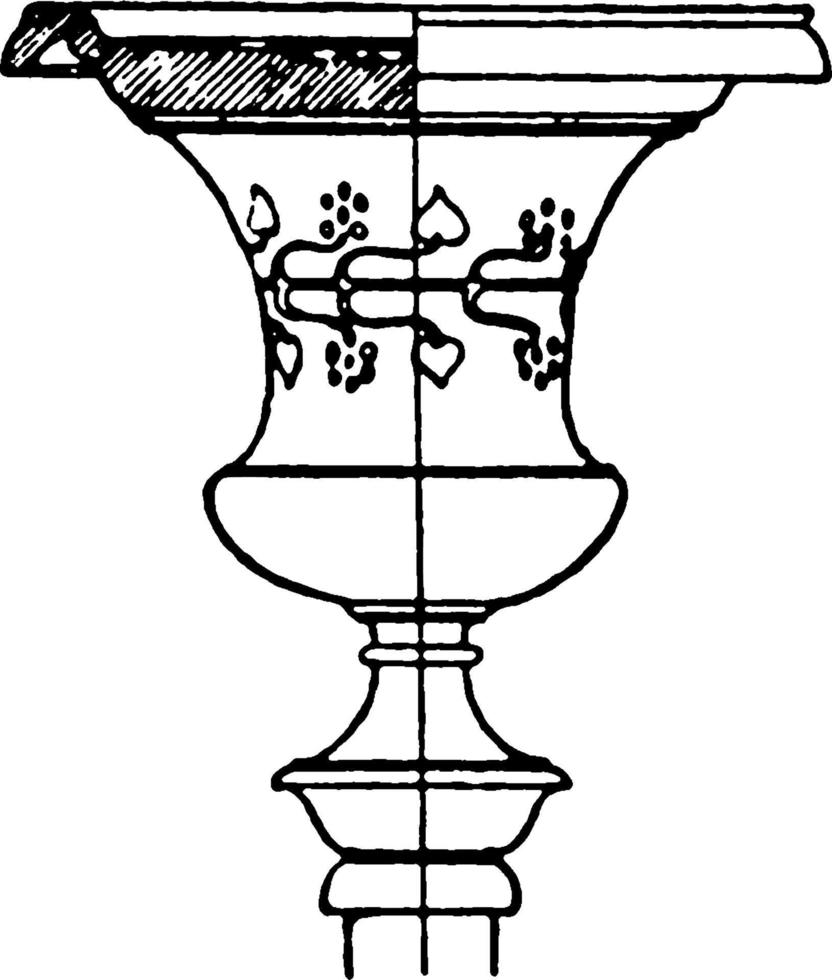 capital de candelabro antigo, ilustração vintage. vetor
