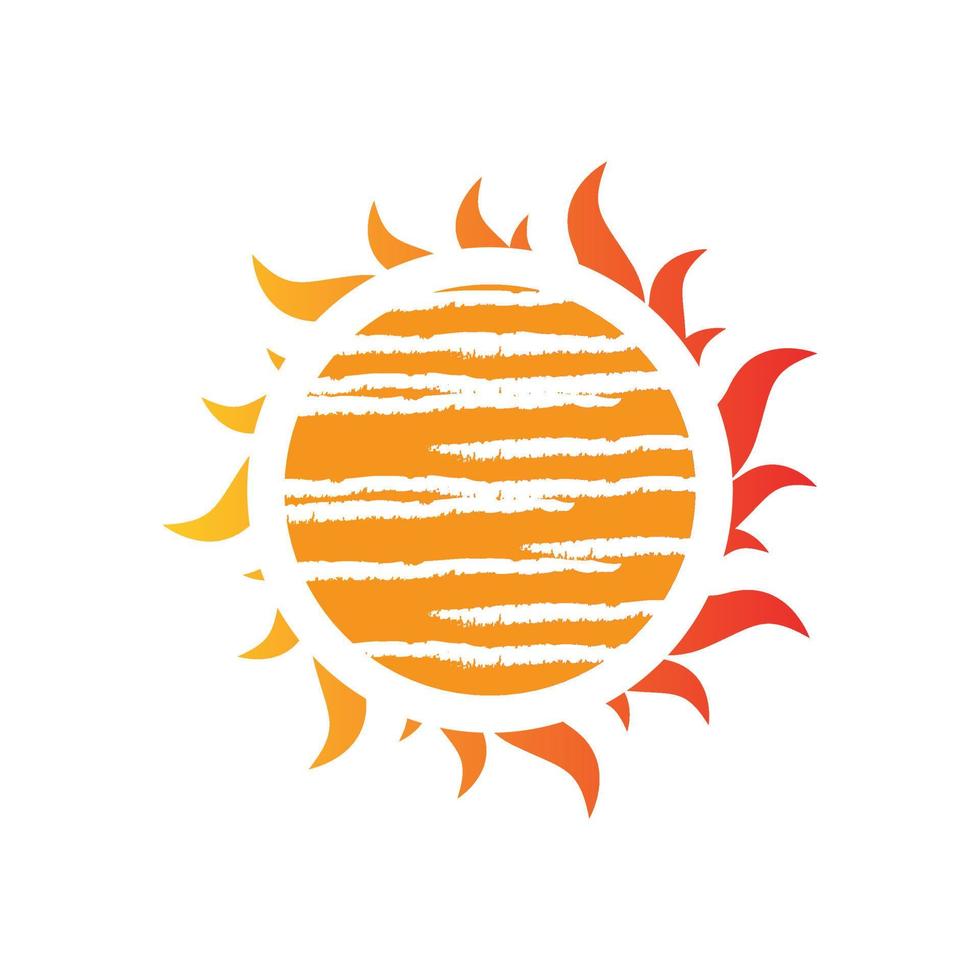 ilustrações de logotipo de ícone de vetor de sol amarelo sunburst