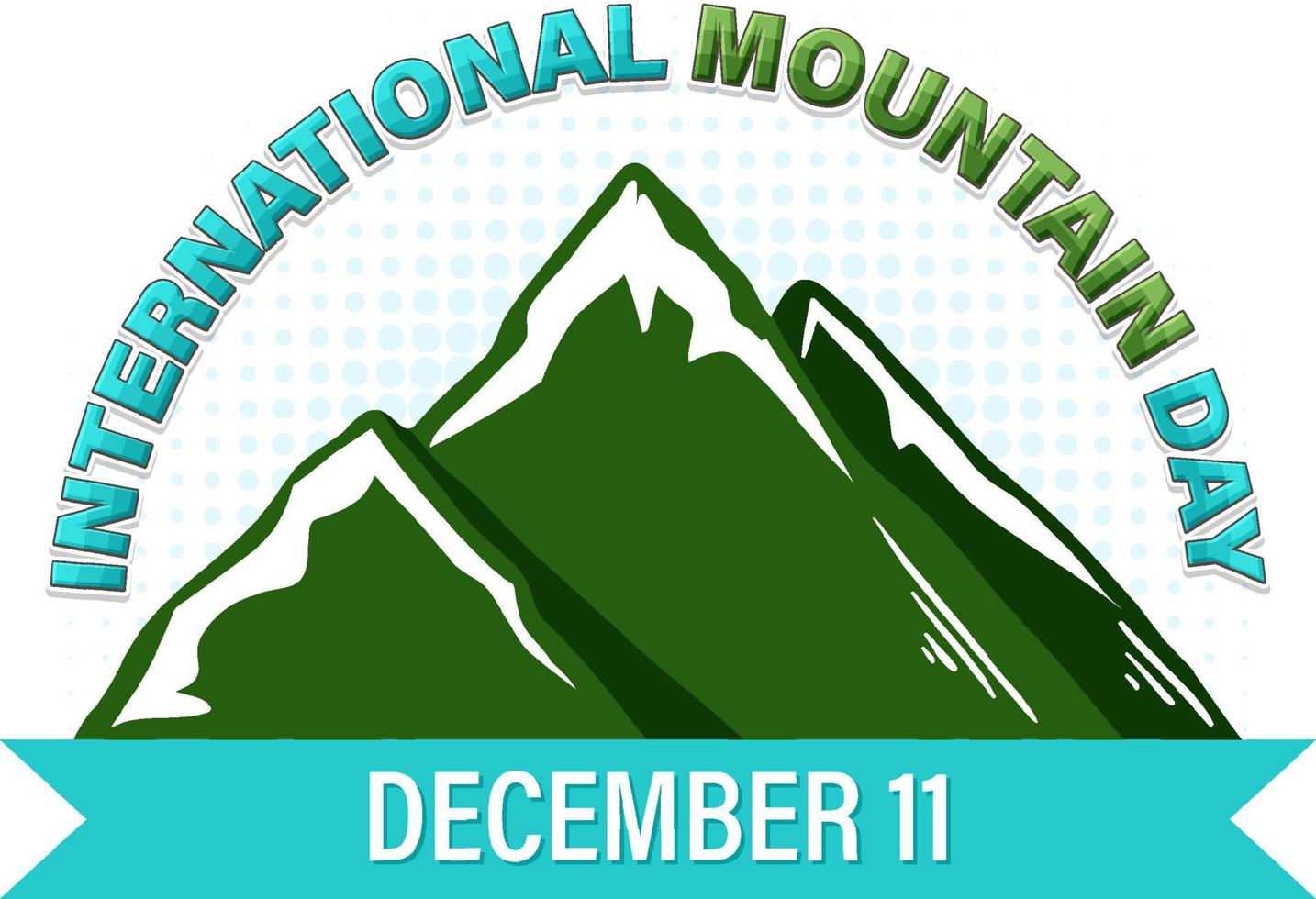 design de banner do dia internacional da montanha vetor