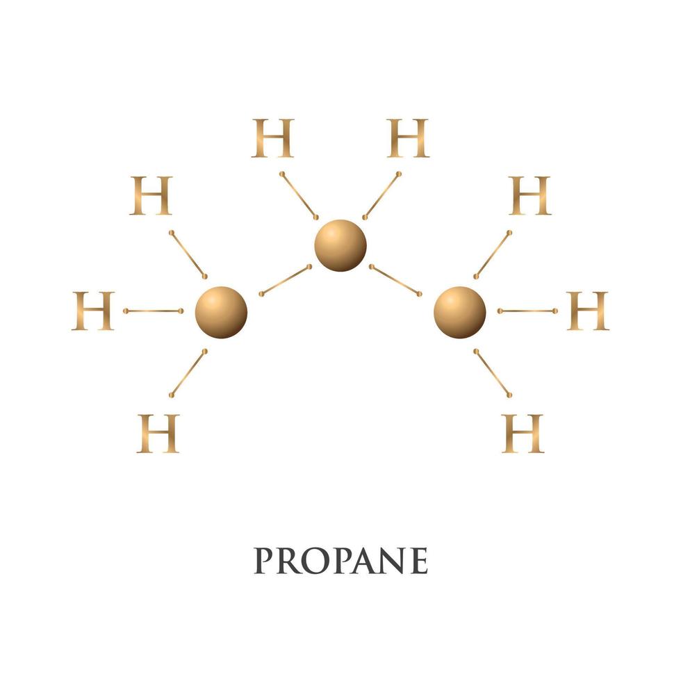 imagem vetorial de uma molécula de ouro em um fundo branco. vetor