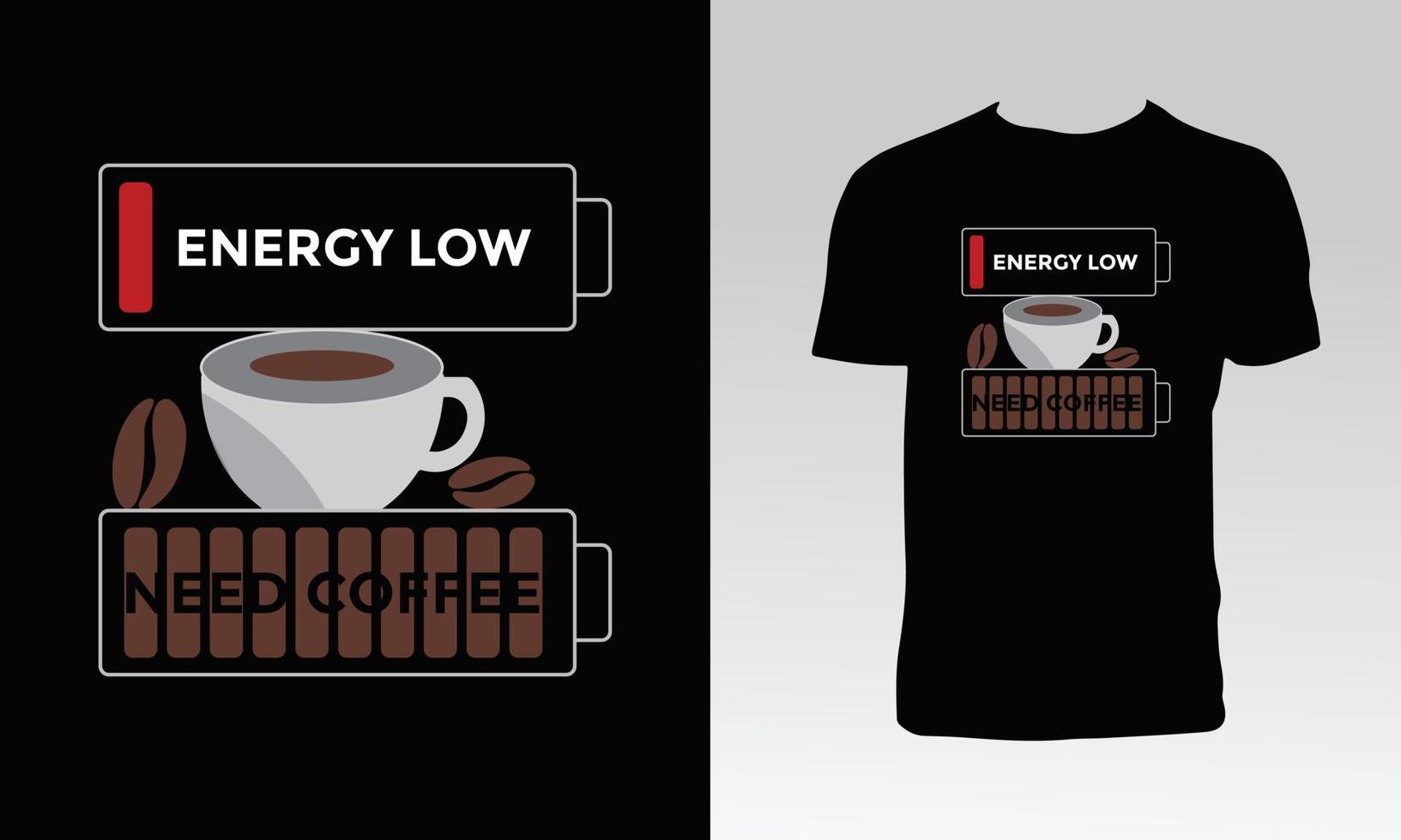 design criativo de camiseta de café vetor