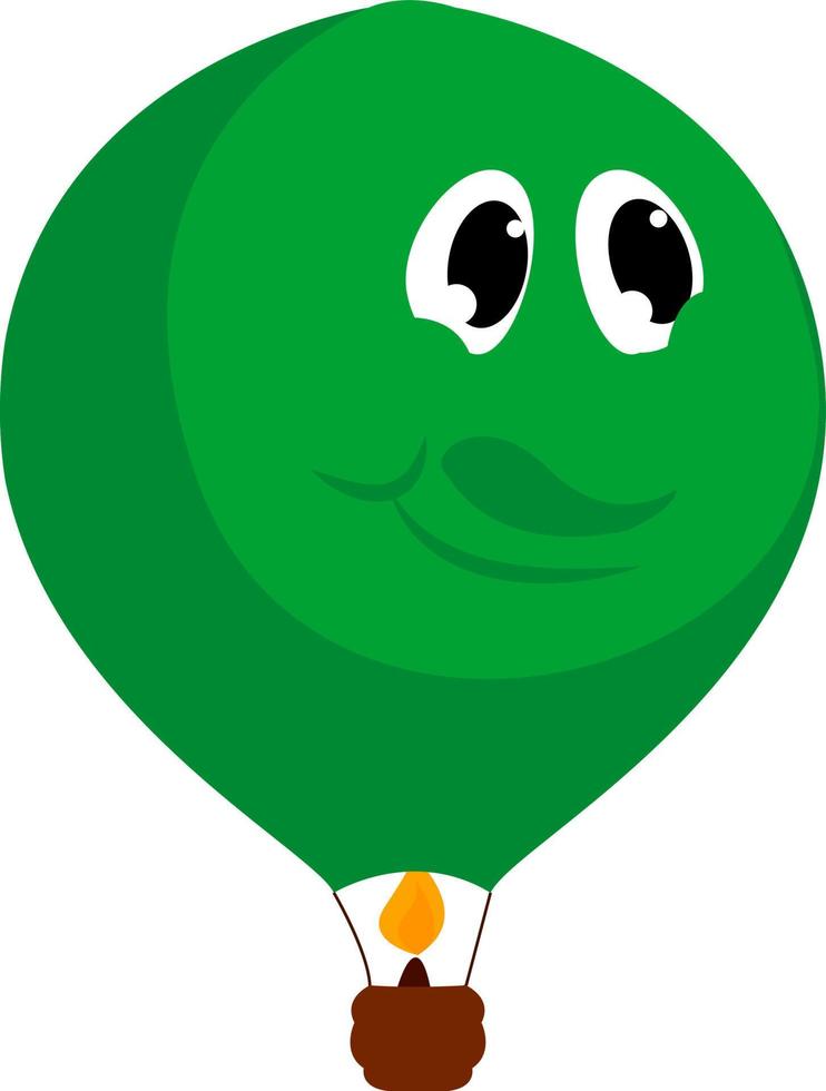balão grande verde, ilustração, vetor em fundo branco.