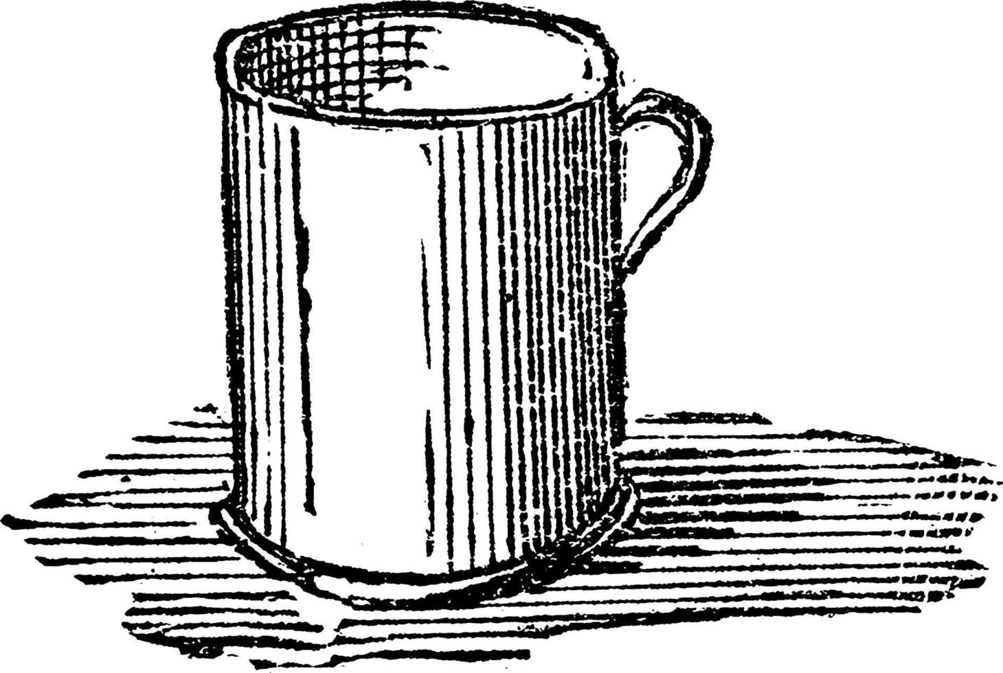 caneca, ilustração vintage vetor