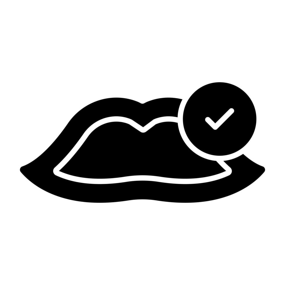 um ícone de design editável de lábios vetor