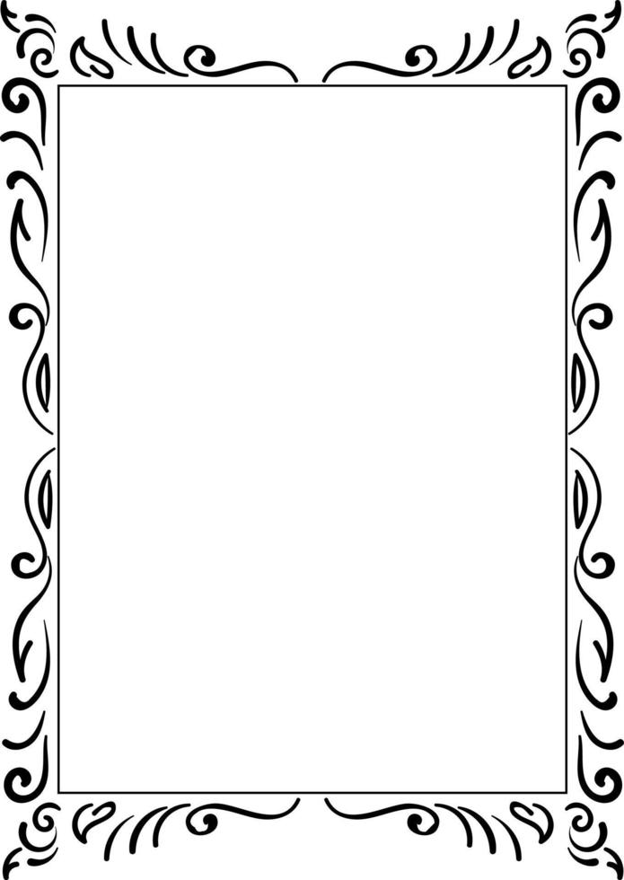 moldura decorativa, ilustração, vetor em um fundo branco.