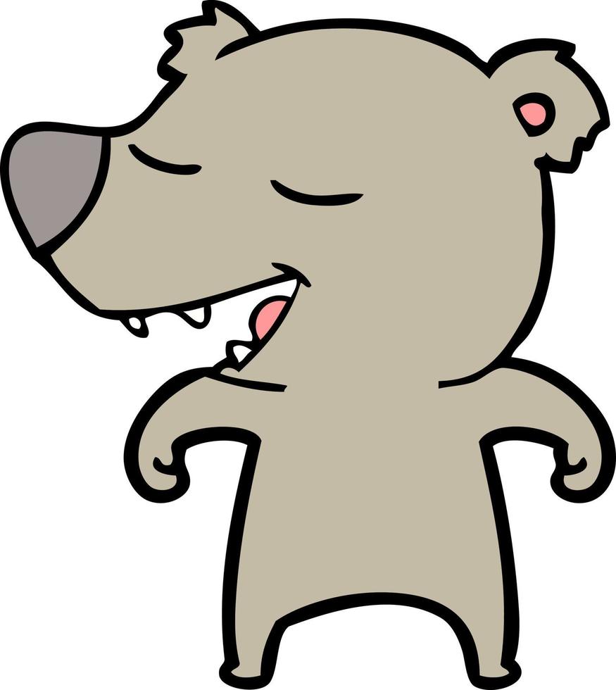 personagem de urso vetorial em estilo cartoon vetor