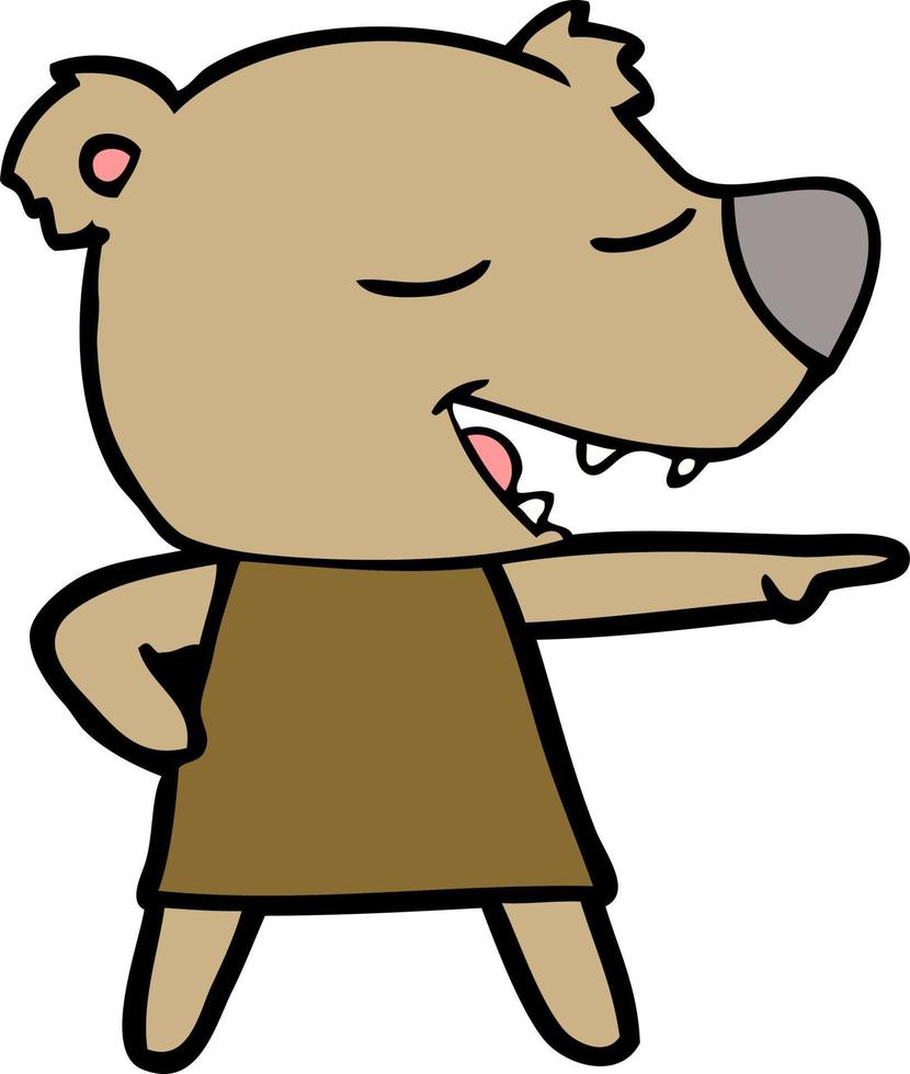 personagem de urso vetorial em estilo cartoon vetor