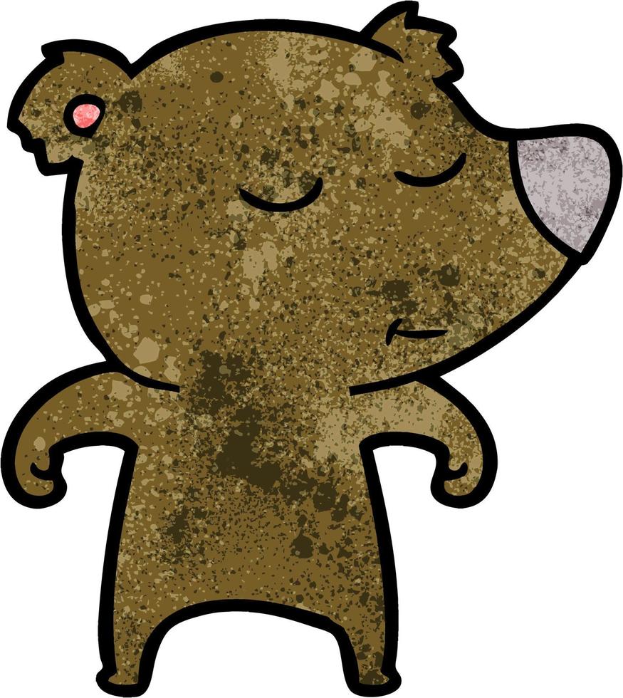 personagem de urso vetorial em estilo cartoon vetor