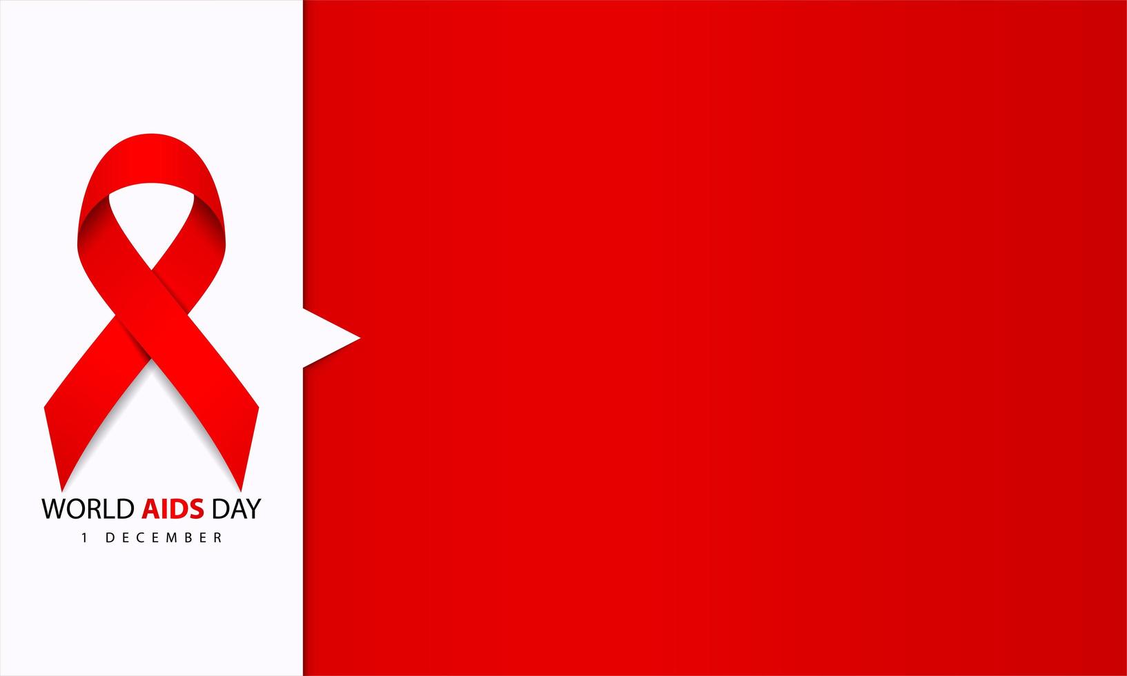 pôster fita vermelha do dia mundial da aids com espaço de cópia vetor