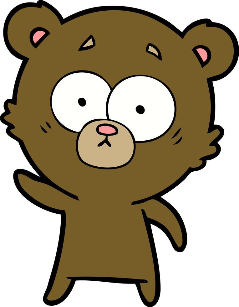 personagem de urso vetorial em estilo cartoon vetor