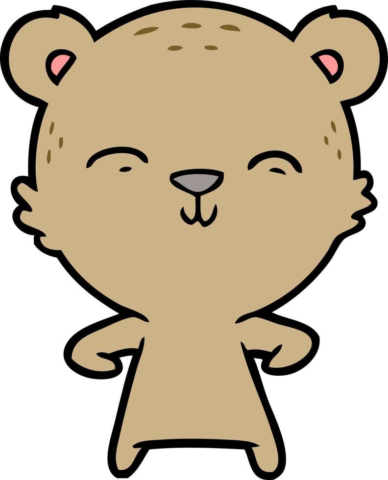 personagem de urso vetorial em estilo cartoon vetor