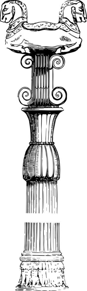 ilustração vintage de coluna. vetor