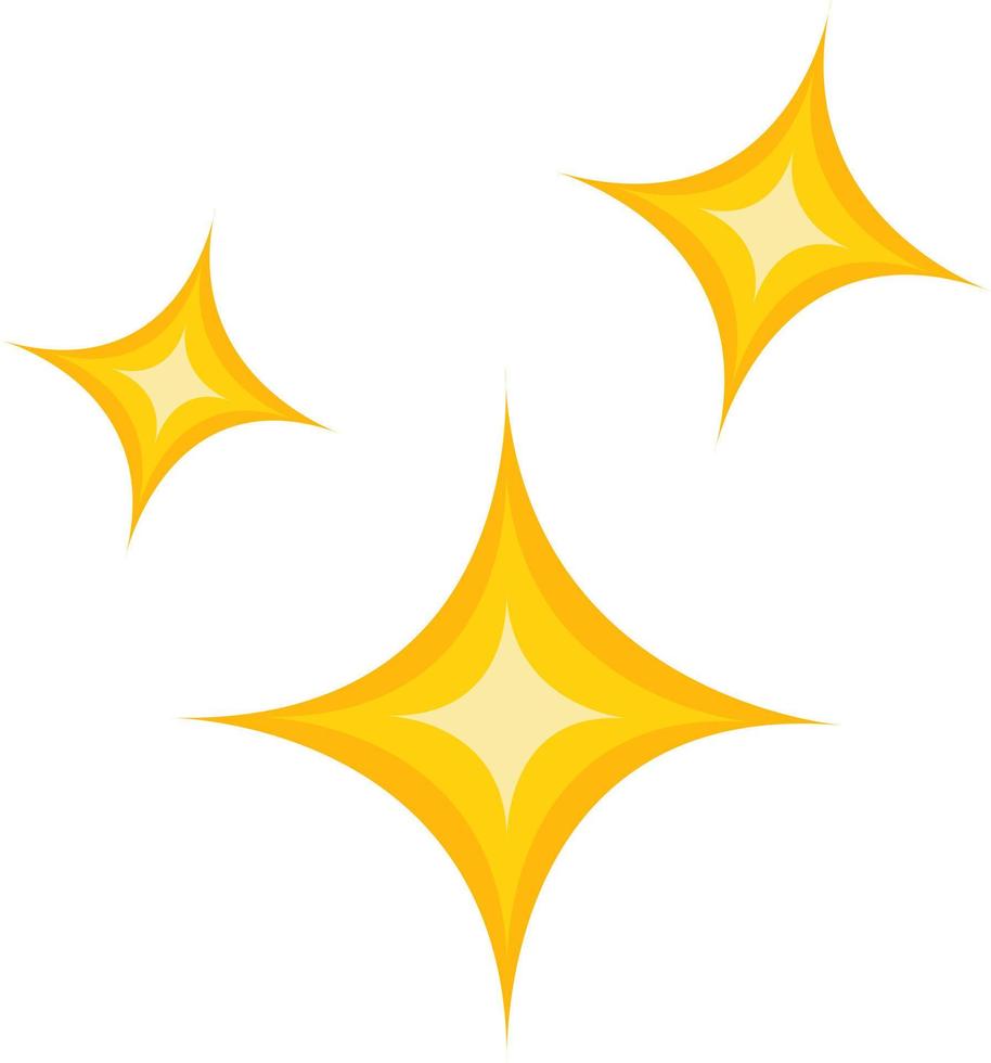 ilustração vetorial simples de estrelas de natal amarelas em fundo branco vetor