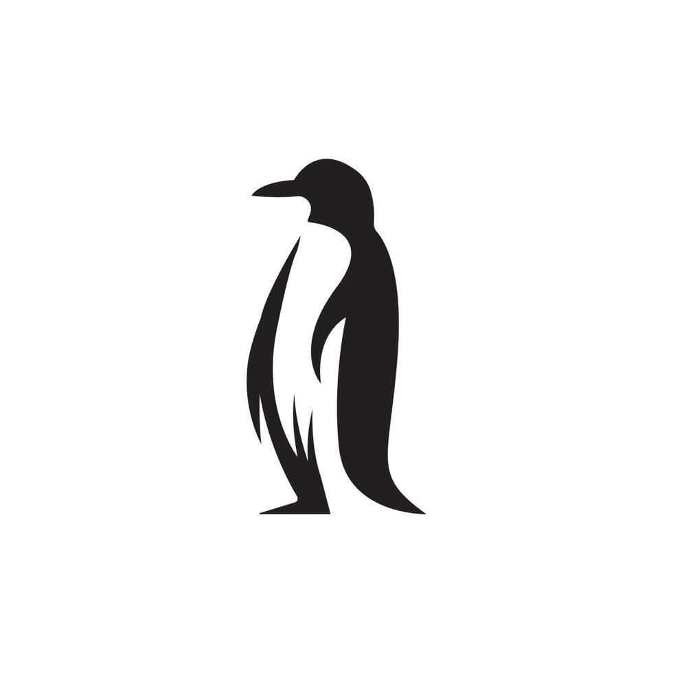 design de vetor de logotipo de ícone de pinguim
