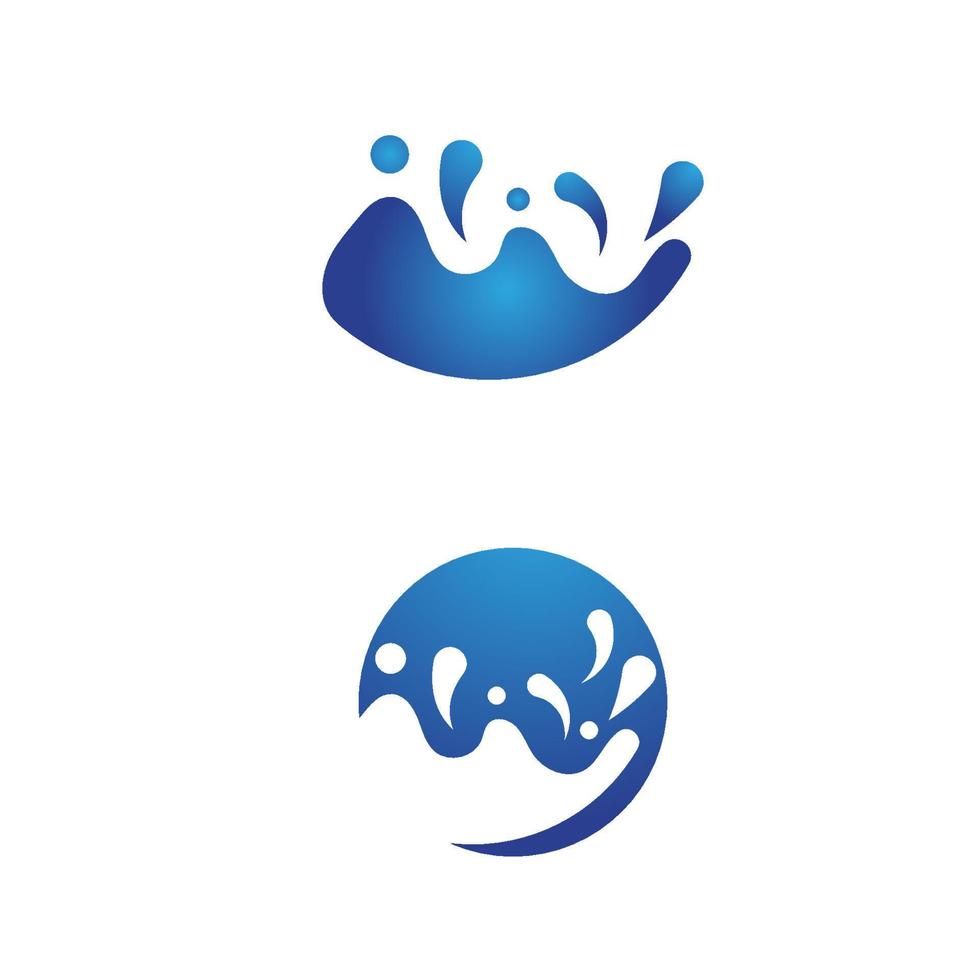 ilustração do ícone de respingos de água vetor