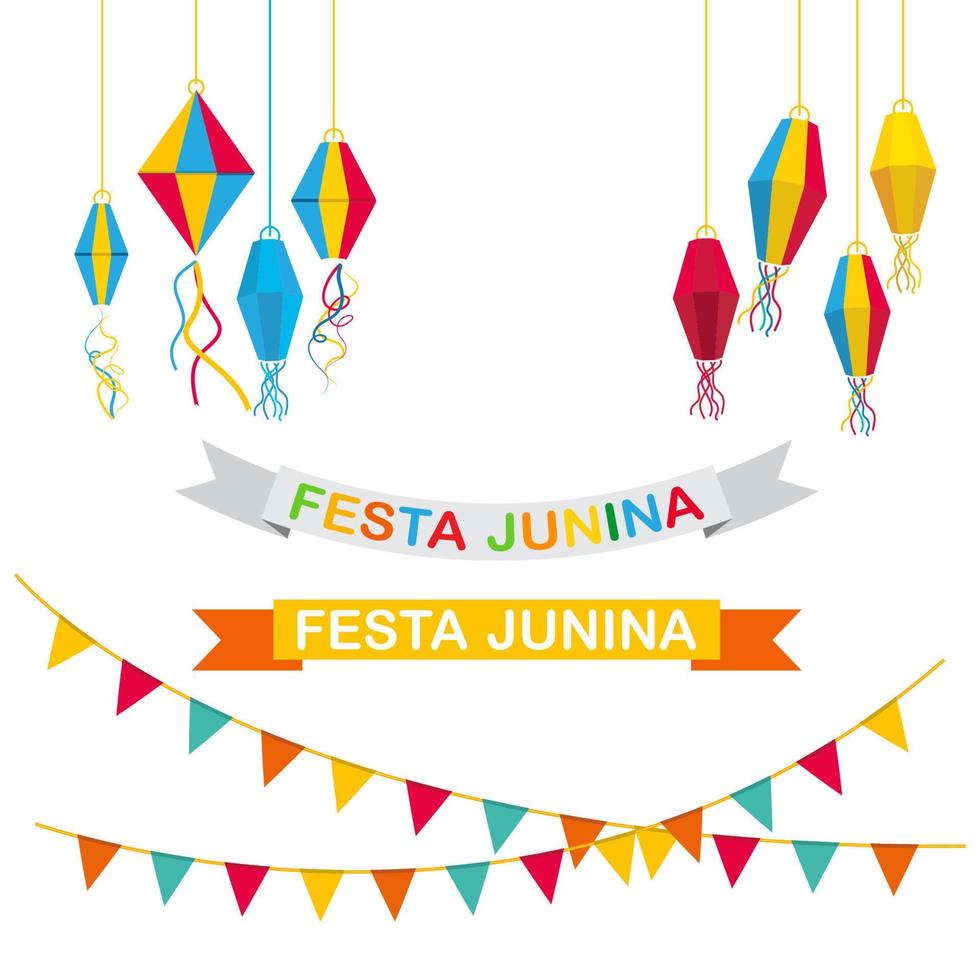 ilustração em vetor elemento festa junina