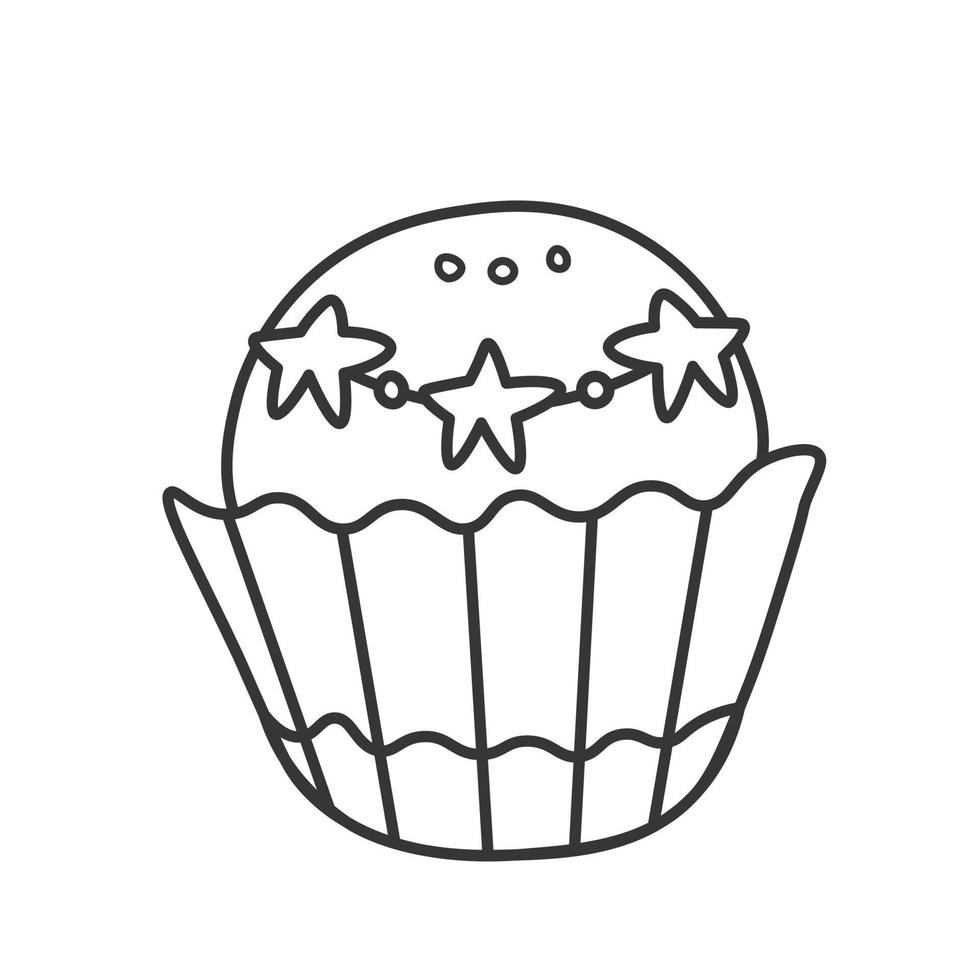 ilustração em vetor doodle brigadeiro fofo