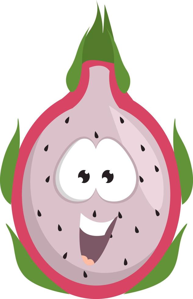 feliz pitaya, ilustração, vetor em fundo branco