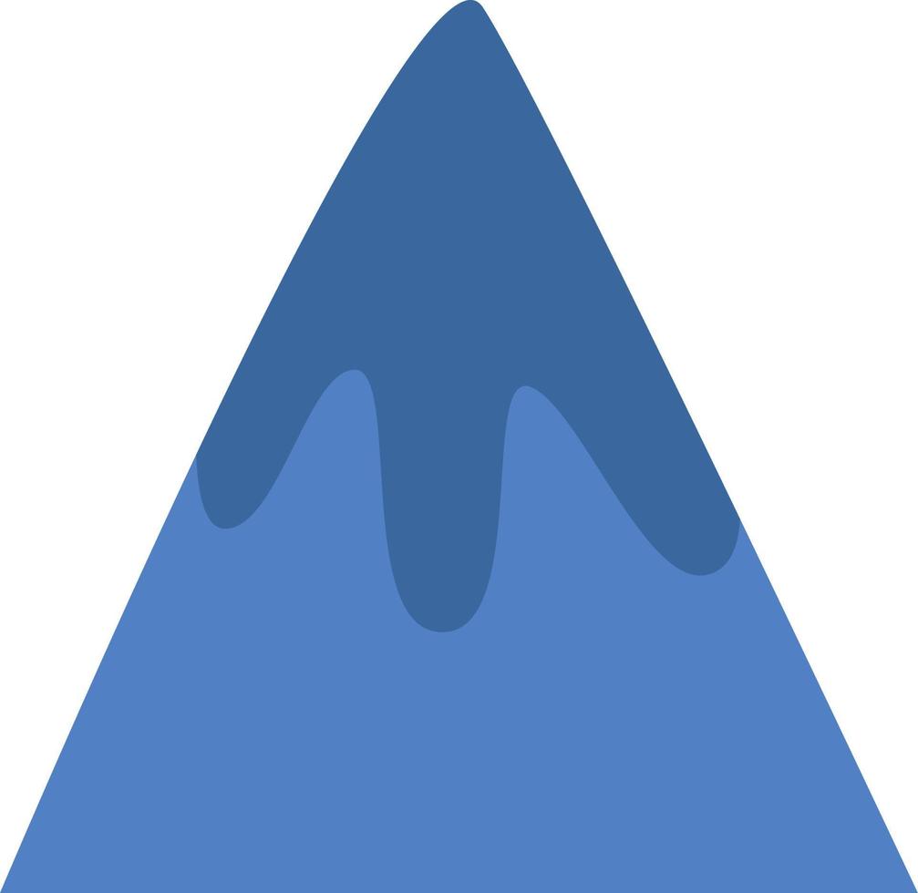montanha azul, ilustração de ícone, vetor em fundo branco