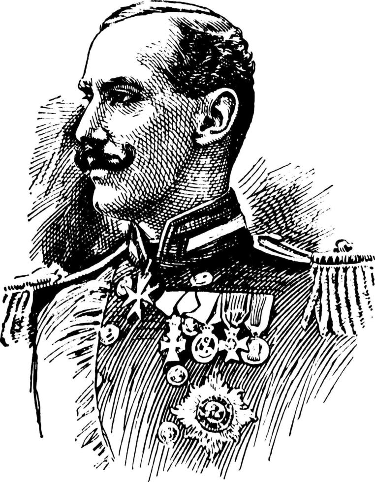 haakon vii, ilustração vintage vetor