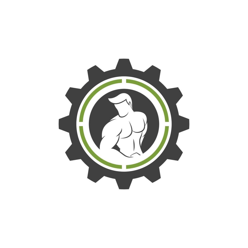 ilustração vetorial de design de logotipo de fitness vetor