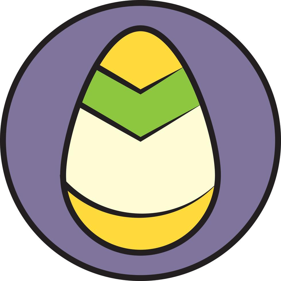 ovo de páscoa colorido, ilustração, vetor em um fundo branco.
